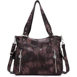 Handbags For Womens Top-Handle Hobo Purse Roomy Casual Shoulder Bag Pu Tote